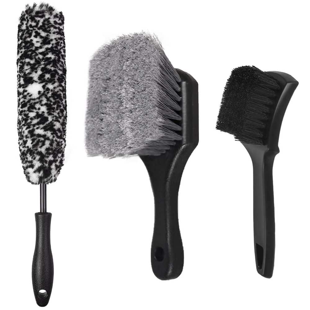 3-Piece Wheel Automotive Care Brushes Set with Soft and Stiff Bristles for Car Truck SUV RV Motorcycle Cleaning price history on PriceWatchPro