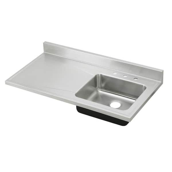 Lustertone Classic 48 in. Drop-in Single Bowl 18-Gauge Stainless Steel Kitchen Sink