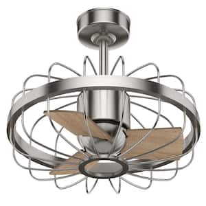 Roswell 16 in. Indoor Brushed Nickel Ceiling Fan with Wall Switch For Bedrooms