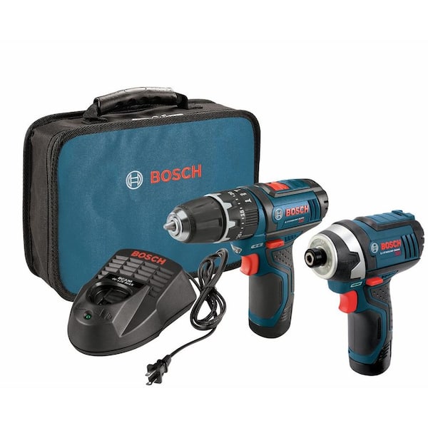 Bosch 12-Volt Lithium-Ion Cordless 3/8 in. Drill/Driver and 1/4 in. Impact Driver Combo Kit with 2-2.0 Ah Batteries (2-Tool)