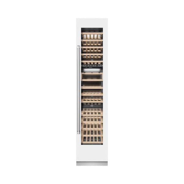 18 in. 9.0 cu. ft. Triple Zone 68-Bottle Right Hinge Column Wine Cooler in White Matte