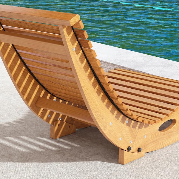 しーページ ITOPFOX Natural Wood Outdoor Rocking Chair with Slatted Seat