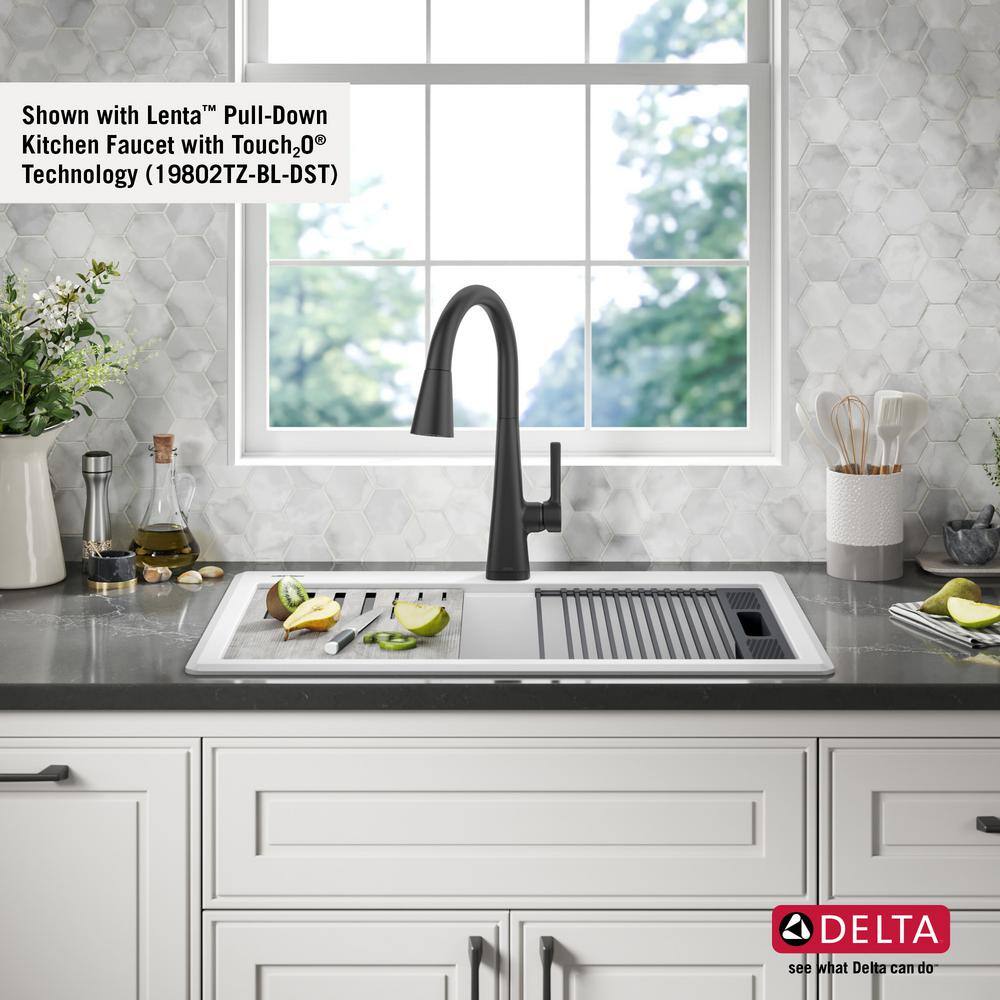 White Granite Composite Single Bowl Workstation Kitchen Sink