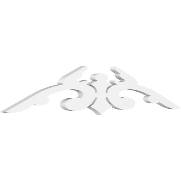 Ekena Millwork 1 in. x 36 in. x 7-1/2 in. (5/12) Pitch Milton Gable Pediment Architectural Grade PVC Moulding