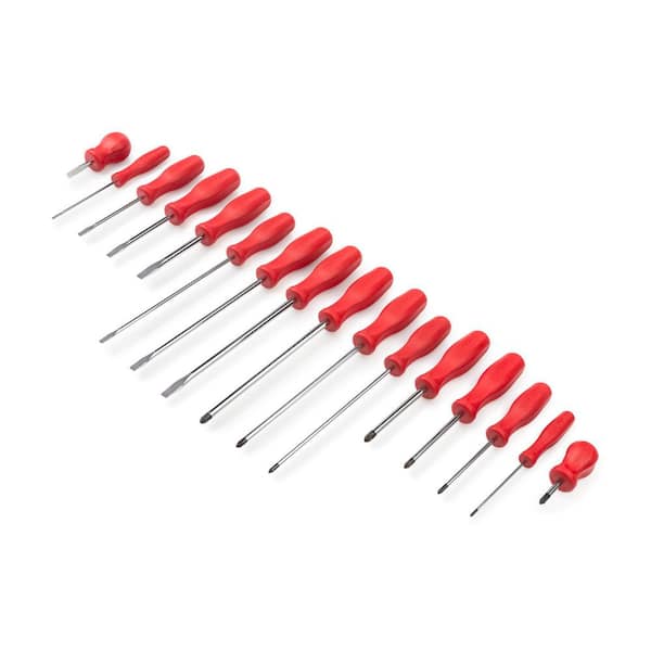TEKTON Hard-Handle Screwdriver Set, 16-Piece (#0-#3,1/8-5/16 in.)