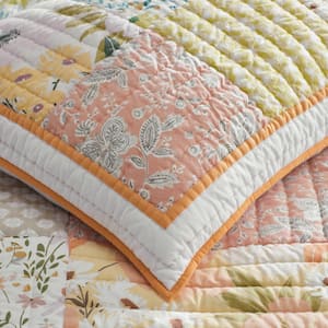 Lalita Floral Patchwork Quilt Cotton Sham