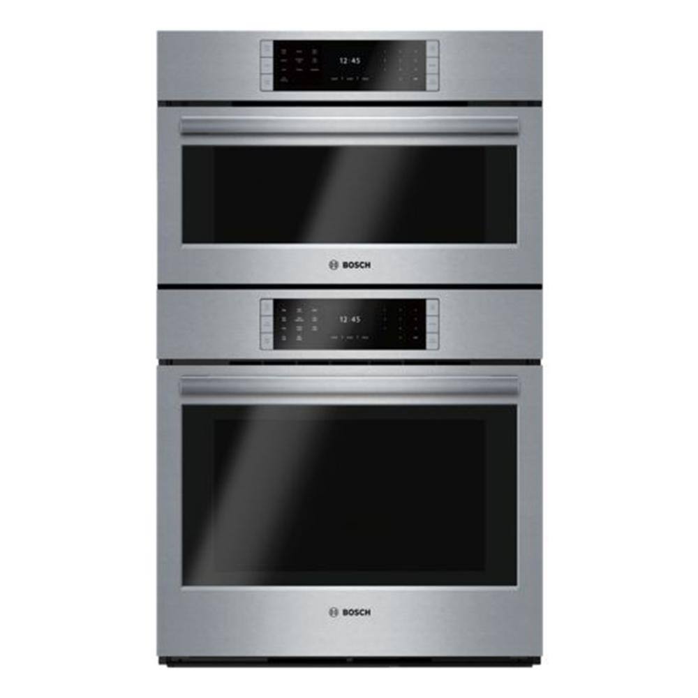 Bosch Benchmark Benchmark Series 30 in. Built-In Combination Double Electric Convection Wall Oven with Steam Oven in Stainless Steel, Silver