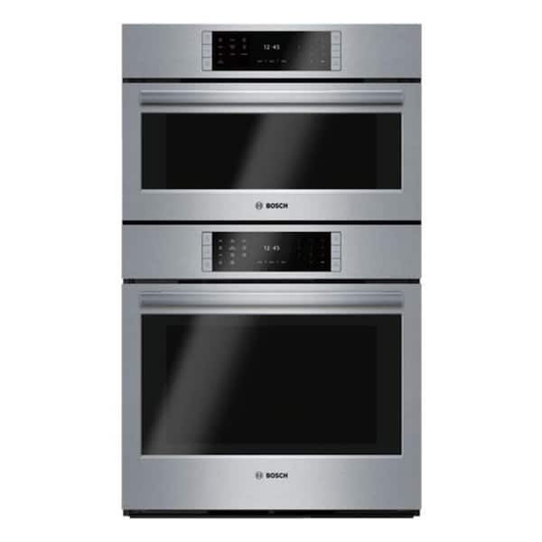 Bosch Benchmark Series 30 in. Built-In Combination Double Electric Convection Wall Oven with Steam Oven in Stainless Steel