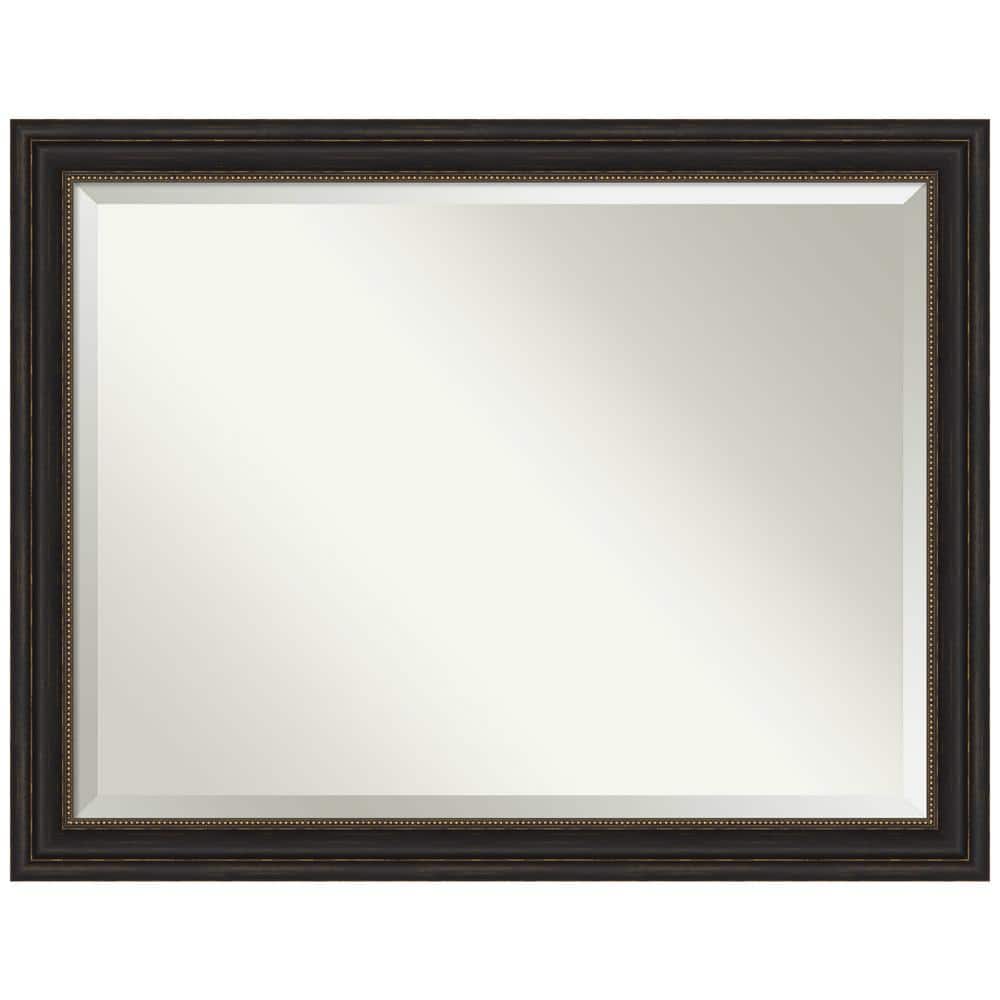 Accent Bronze Beveled Rectangular Bathroom Vanity Mirror