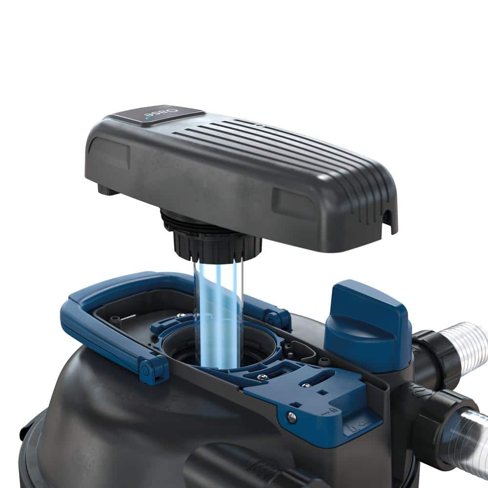 3400-GPH Black and Blue Pressure Pond Filter