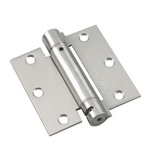 3-1/2 in. x 3-1/2 in. Brushed Chrome Self Closing Full Mortise Spring Hinge