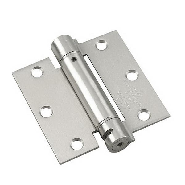 Onward 3-1/2 in. x 3-1/2 in. Brushed Chrome Self Closing Full Mortise ...