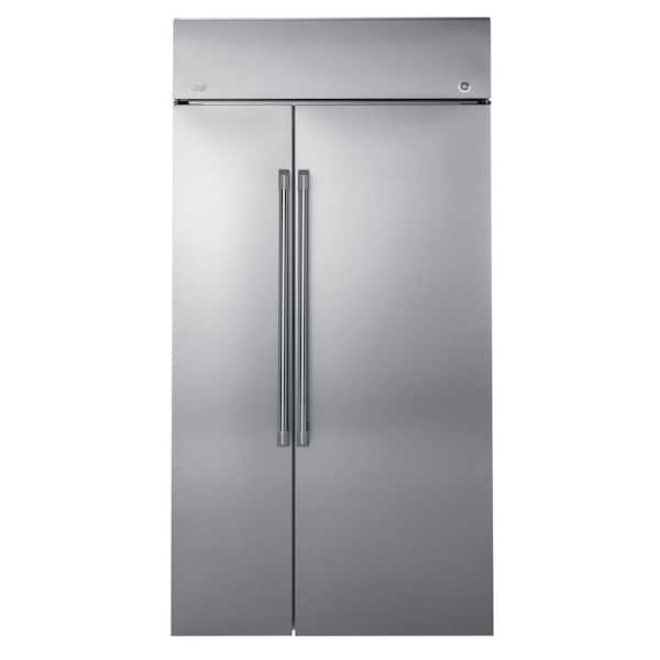 Cafe 25.2 cu. ft. Built-In Side by Side Refrigerator in Stainless Steel