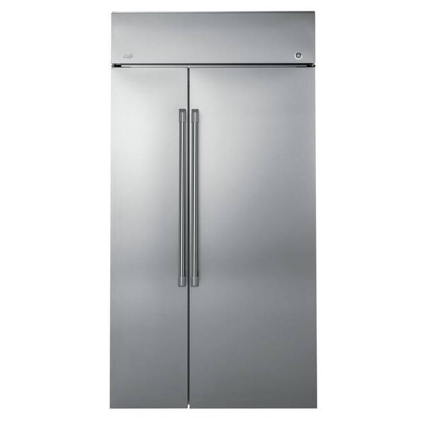 Cafe 29.6 cu. ft. Built-In Side by Side Refrigerator in Stainless Steel