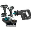Makita 18V LXT Sub Compact Lithium Ion Brushless Cordless 3 piece Combo Kit Driver Drill Impact Driver Recipro Saw 2.0Ah CX300RB The Home Depot