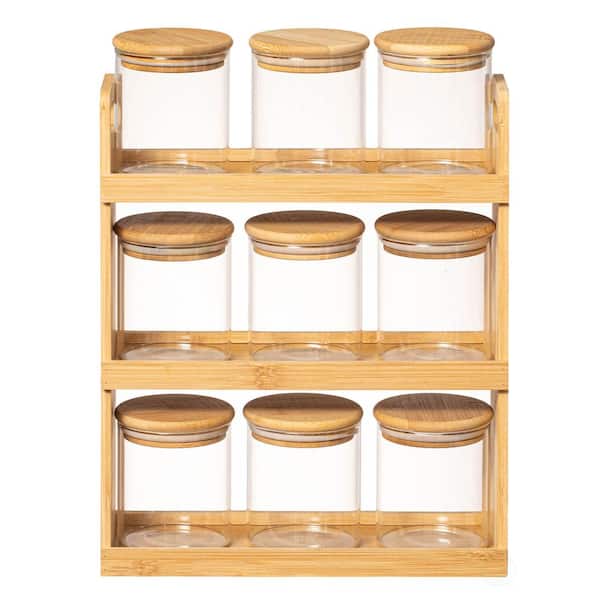 Spice Containers Spice Rack For Sale Versatile 3-Tier Bamboo Spice