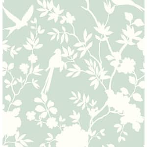 Luxe Haven Seaglass Mono Toile Peel and Stick Wallpaper Covers 40.5 sq. ft.