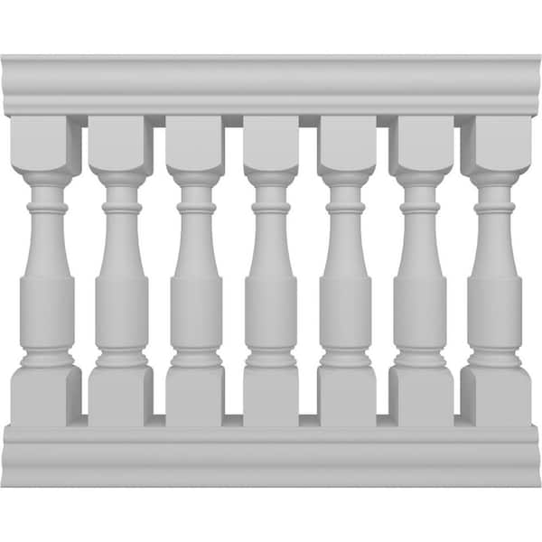 Ekena Millwork Fiberthane Hamilton Balustrade 48 in. L x 42 in. H Fiberglass Railing Kit