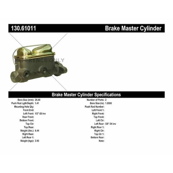 Centric Parts 130.61011 Brake Master Cylinder