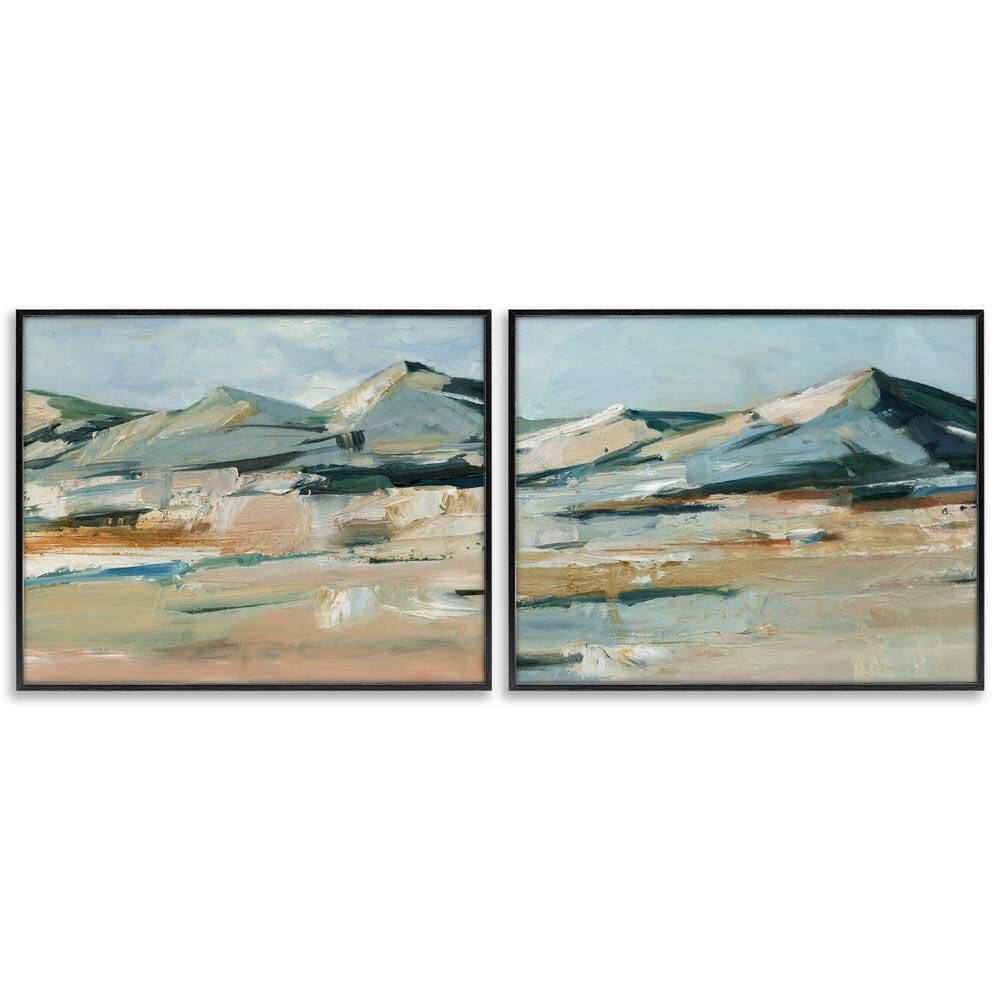 Desert Mountain Impressions by Ethan Harper 2-Pieces Black Framed Nature Giclee Art Print 16 in. x 20 in. price history on PriceWatchPro