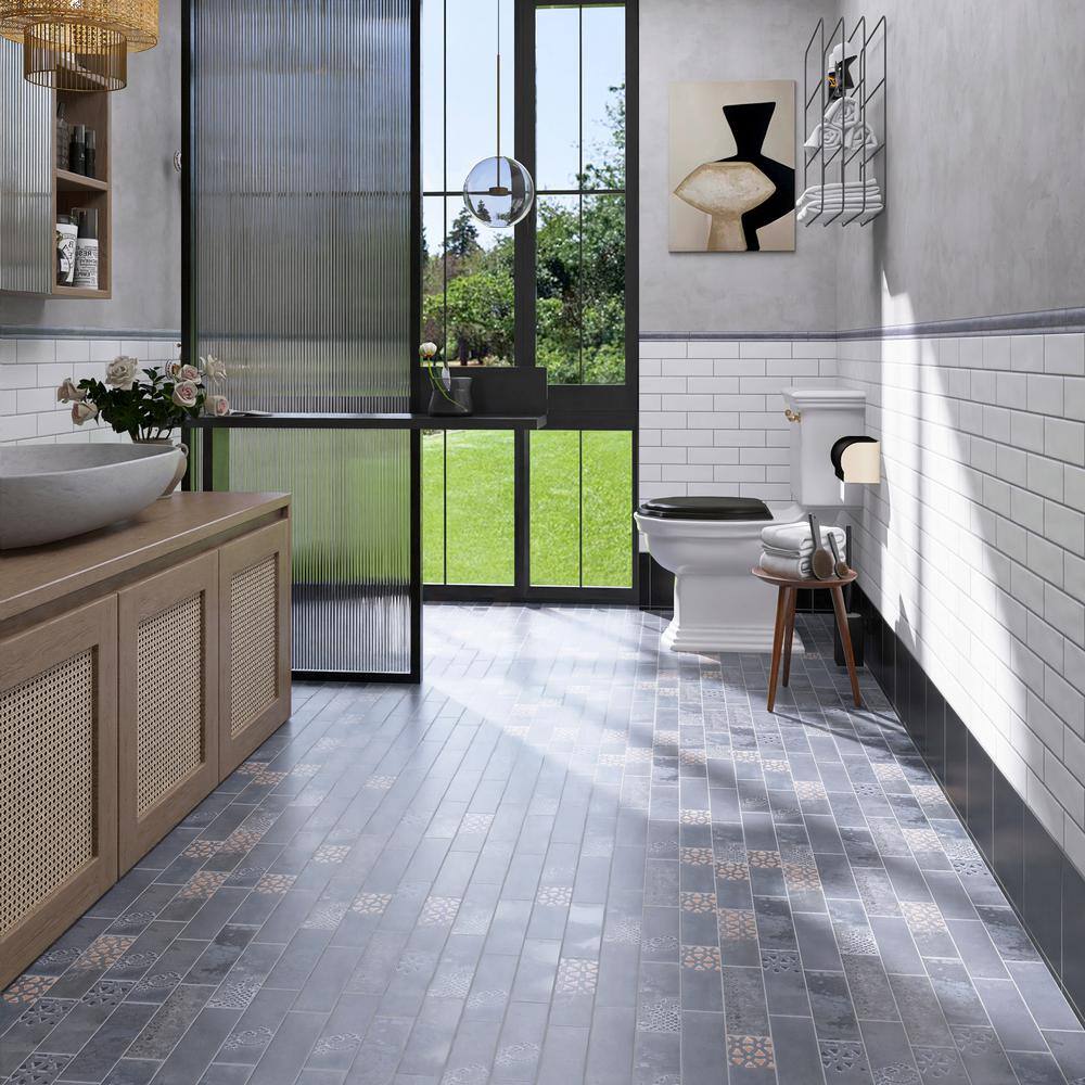 Marine Blue 3" x 8" Matte Porcelain Subway Tile