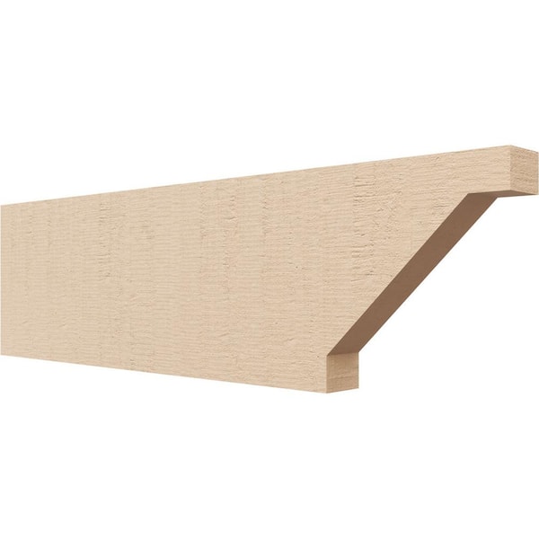 Ekena Millwork 2-in. x 8-in. x 28-in. Burlington Woodgrain, Primed Tan Timberthane Polyurethane Rafter Tail Brace