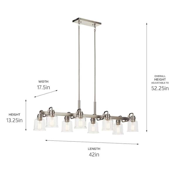 Kichler Aivian 8-Light Brushed Nickel Vintage Chandelier