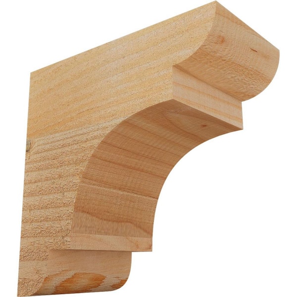 Ekena Millwork 4 in. x 8 in. x 8 in. Douglas Fir New Brighton Rough Sawn Corbel