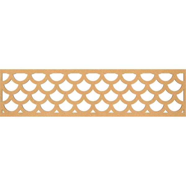 Ekena Millwork Hudson Fretwork 0.25 in. D x 47 in. W x 12 in. L MDF Wood Panel Moulding