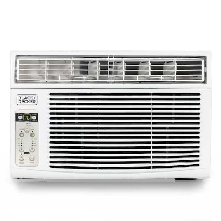 BLACK+DECKER 10,000 BTU 115V Window Air Conditioner Cools 450 Sq. Ft. with Remote Control in White