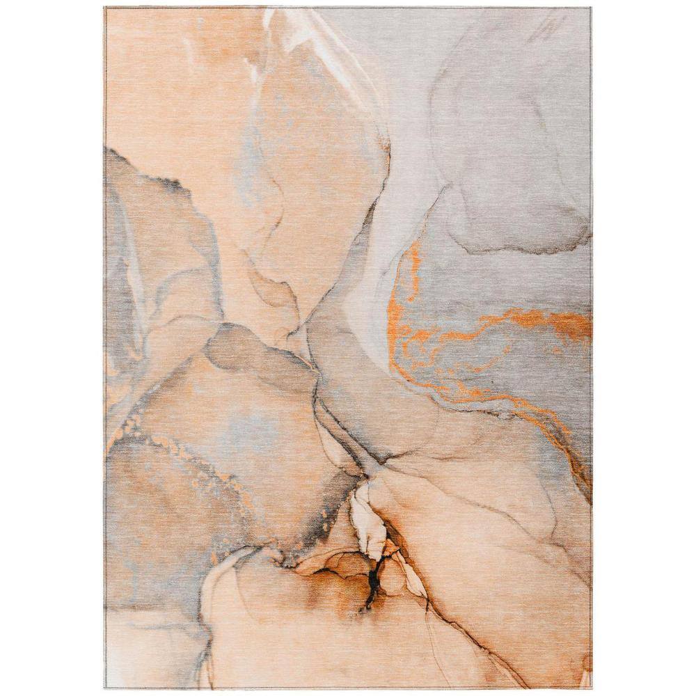 Orange 9 ft. x 12 ft. Abstract Indoor / Outdoor Area Rug price history on PriceWatchPro