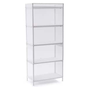 White 5-Tire Metal Shelving Unit MDF. Shelves Storage Cabinet 12.6 in. W x 55.7 in. H x 23.6 D