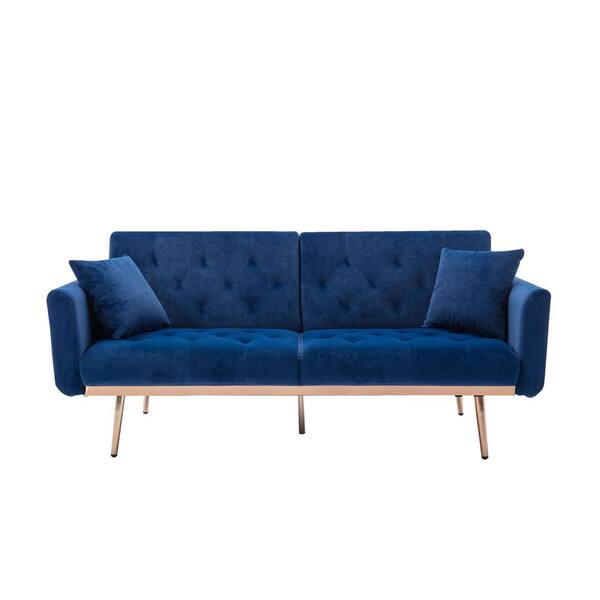 Utopia 4niture Zenith 63.78 in. W Square Arm Velvet Modern Straight ...