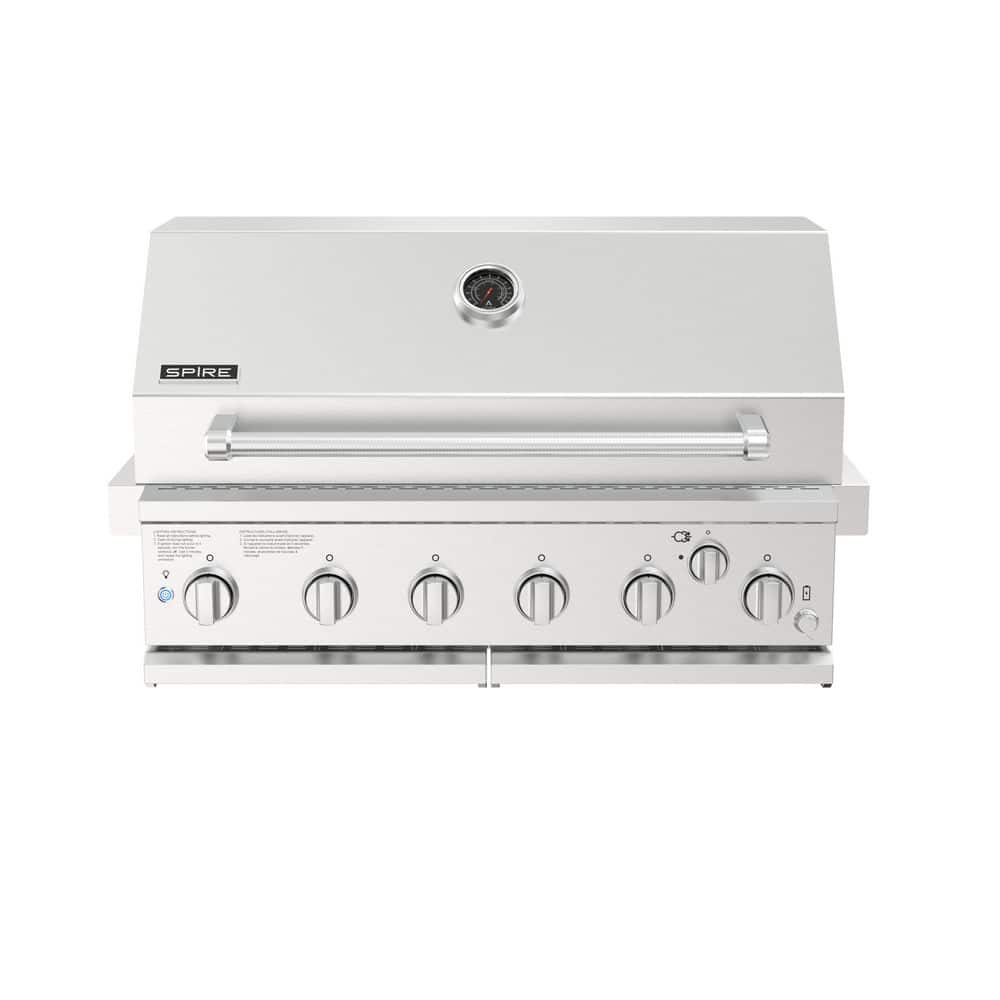 Spire 36-Inch Stainless Steel Built-In 6-Burner Natural Gas Grill