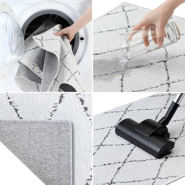 2X kitchen rugs and mats super absorbent microfiber kitchen mat non slip  runner carpets for floor, kitchen, bathroom, sink, office, laundry