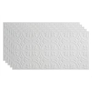Traditional #2 2 ft. x 4 ft. Glue Up Vinyl Ceiling Tile in Matte White (40 sq. ft.)