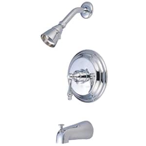 Restoration Single Handle 1-Spray Tub and Shower Faucet 2 GPM with Corrosion Resistant in. Polished Chrome