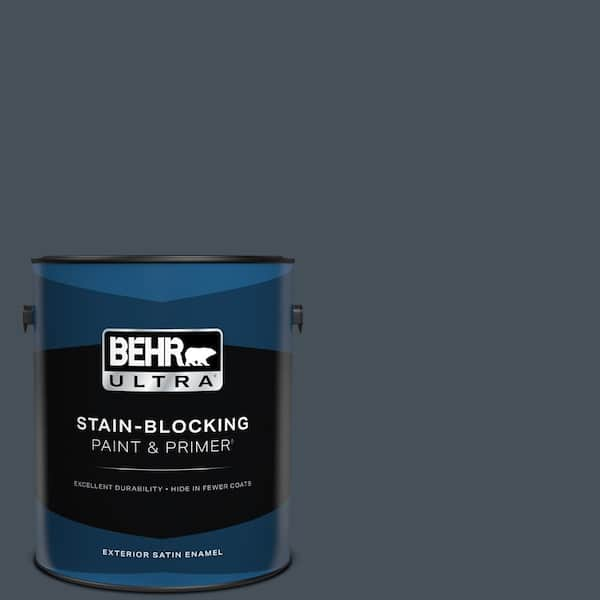 BEHR ULTRA 1 gal. #PPF-48 Evening Storm Satin Enamel Exterior Paint & Primer