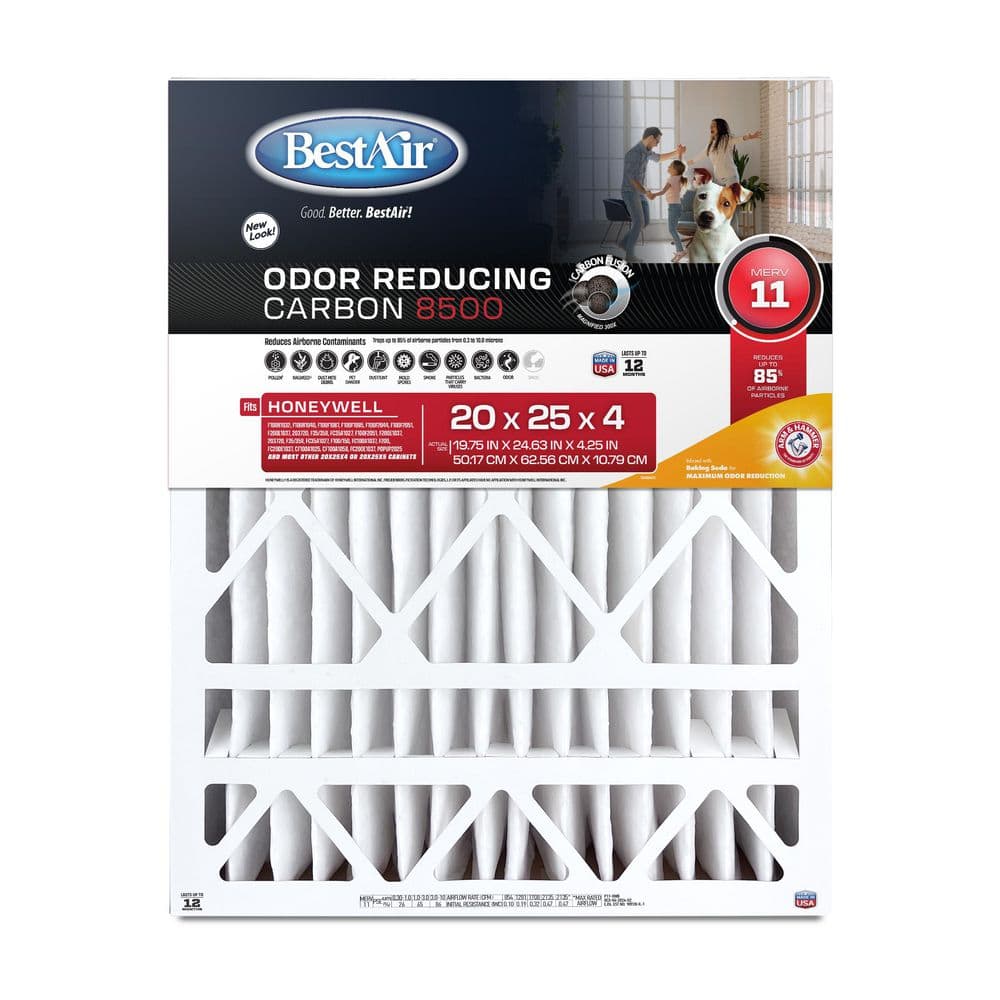 Odor-Fighting 8500 20 in. x 25 in. x 4 in. MERV 11 Pleated Air Filter price history on PriceWatchPro