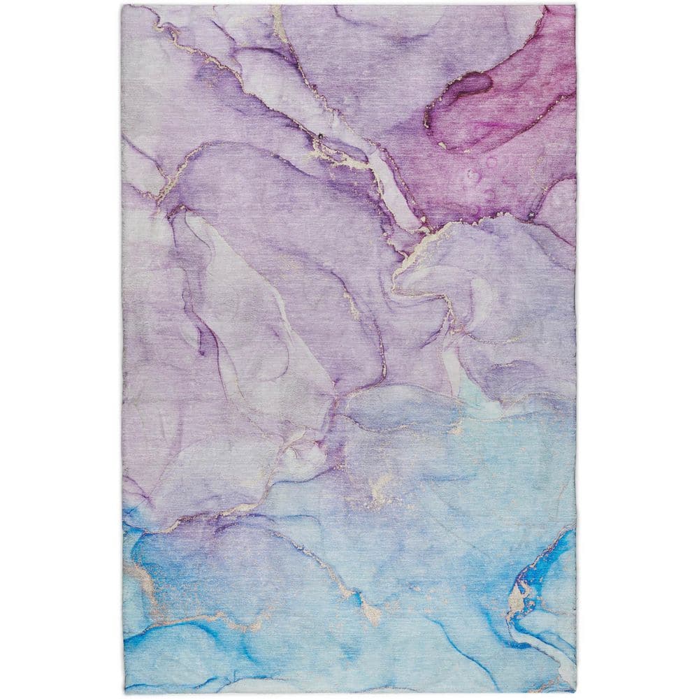 Dream Shag Premium Machine Washable Abstract ADS516 Purple 9 ft. x 12 ft. Area Rug price history on PriceWatchPro