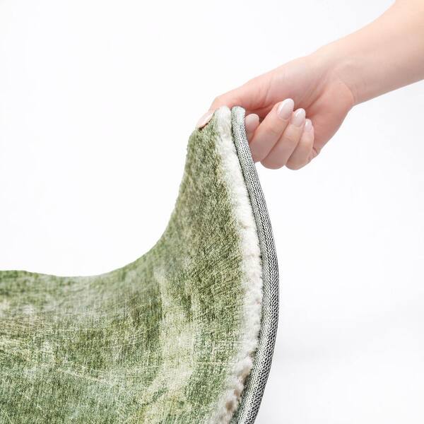 Dream Shag Premium Machine Washable Abstract ADS719 Fern 5 ft. x 7 ft. 6 in. Area Rug