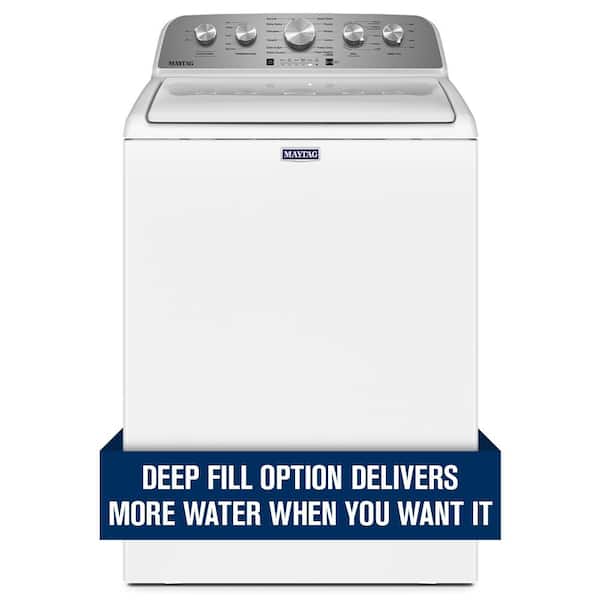 Maytag 4.5 cu. ft. High-Efficiency White Top Load Washer Machine with Deep Water Wash and PowerWash Cycle