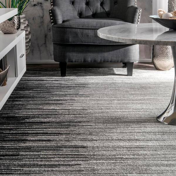 nuLOOM - Lexie Ombre Black 8 ft. x 10 ft. Area Rug
