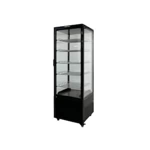 26 in. W 17.7 cu. ft. Commercial Upright Refrigerated Glass Case Display in Black