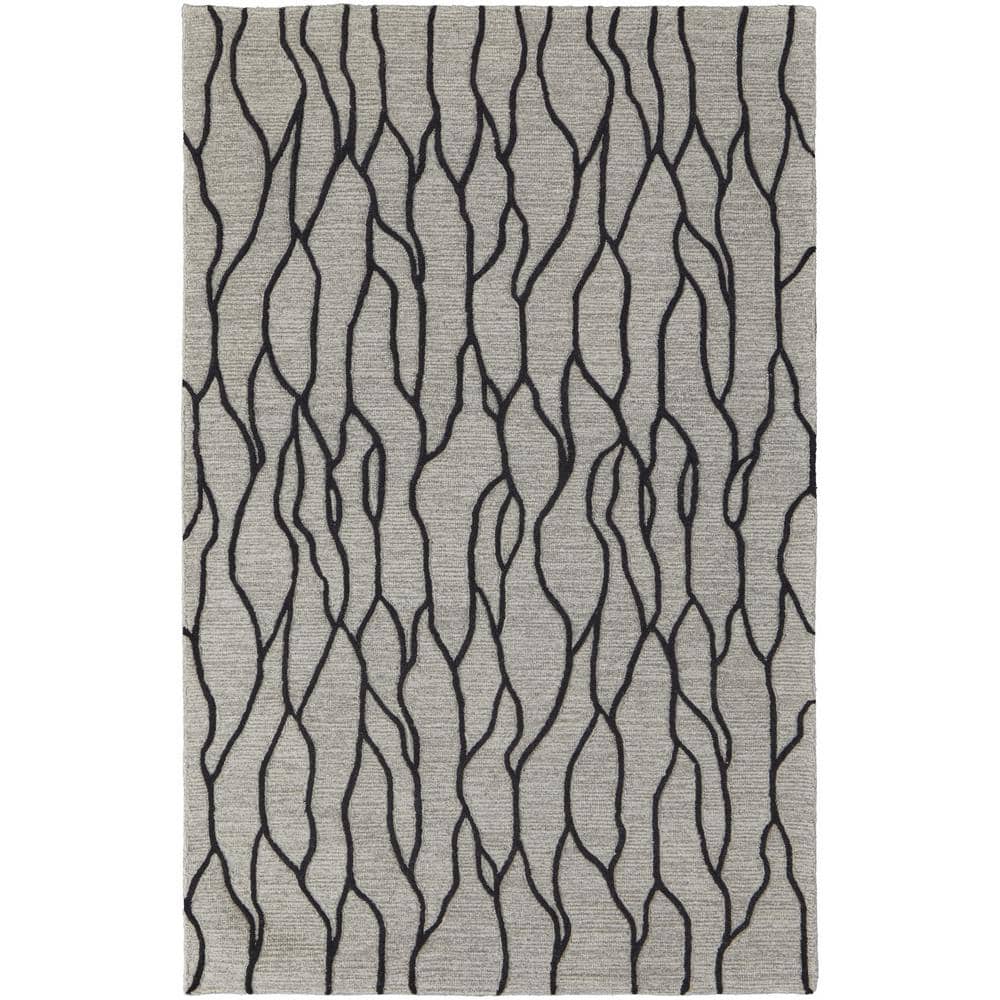 Black and Taupe Abstract 8 ft. x 11 ft. Area Rug price history on PriceWatchPro