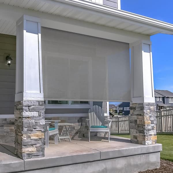 Seasun Morro Bay Cordless Uv Protection Pvc Outdoor Roller Shade Pole Operated 72 In W X 96 L Sscn 77 68 85 The Home Depot Seasun Morro Bay Cordless Uv Protection, Outdoor Shade Blinds Home Depot