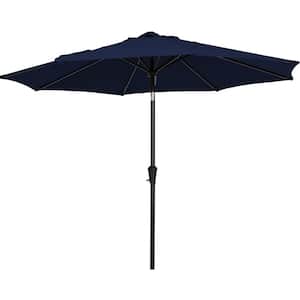 10 ft. Market Patio Umbrella with Push Button Tilt and Crank in Navy