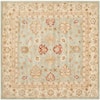 SAFAVIEH Antiquity Grey Blue/Beige 6 Ft. X 6 Ft. Square Border Area Rug ...