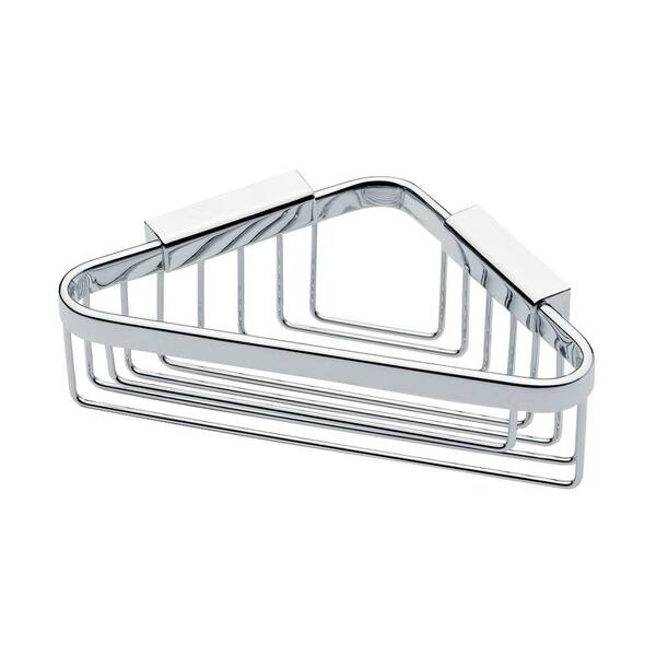 Ginger Hotelier Deep 6 in. Corner Basket in Polished Chrome