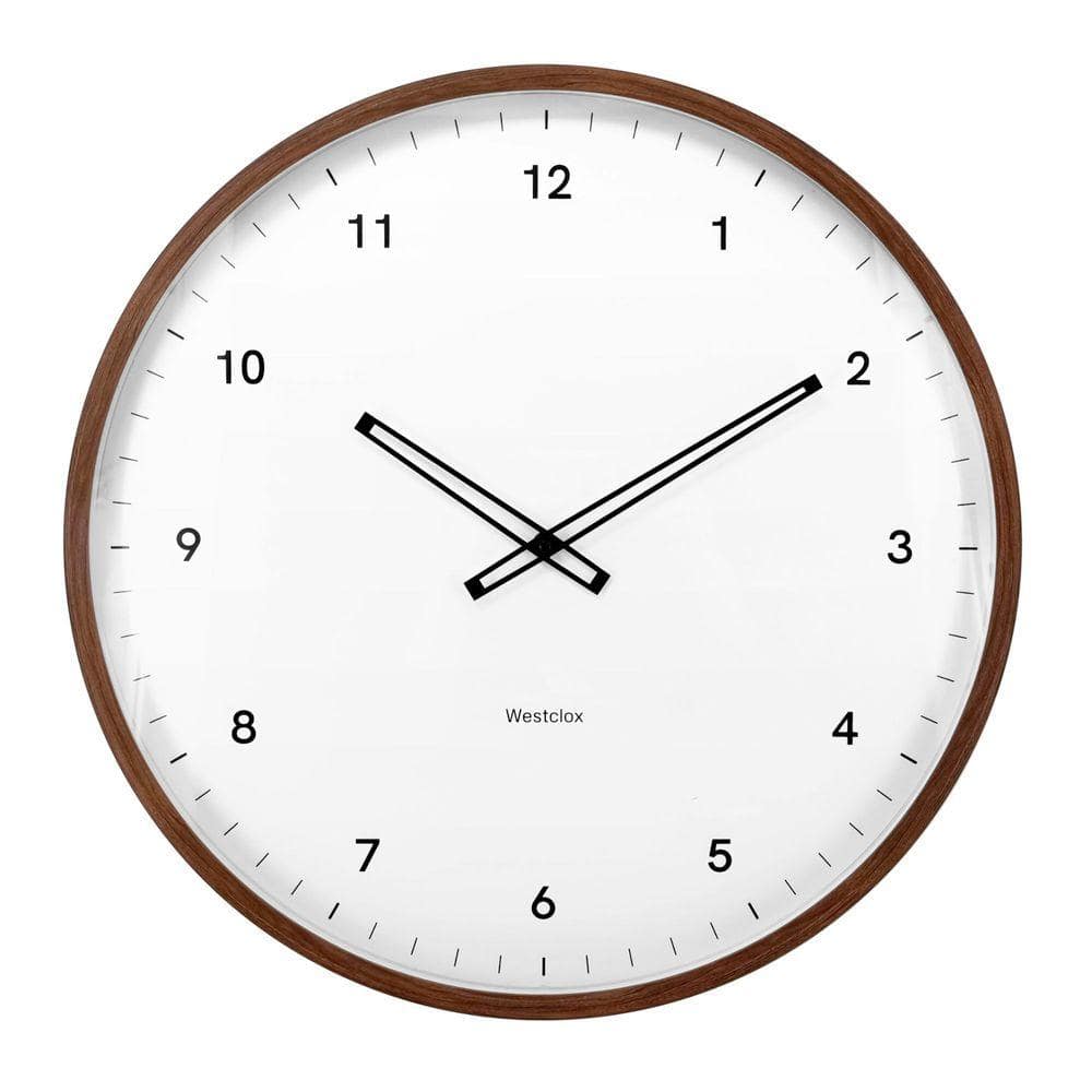 Westclox 20 in. Oak Finish Wall Clock 33520 - The Home Depot